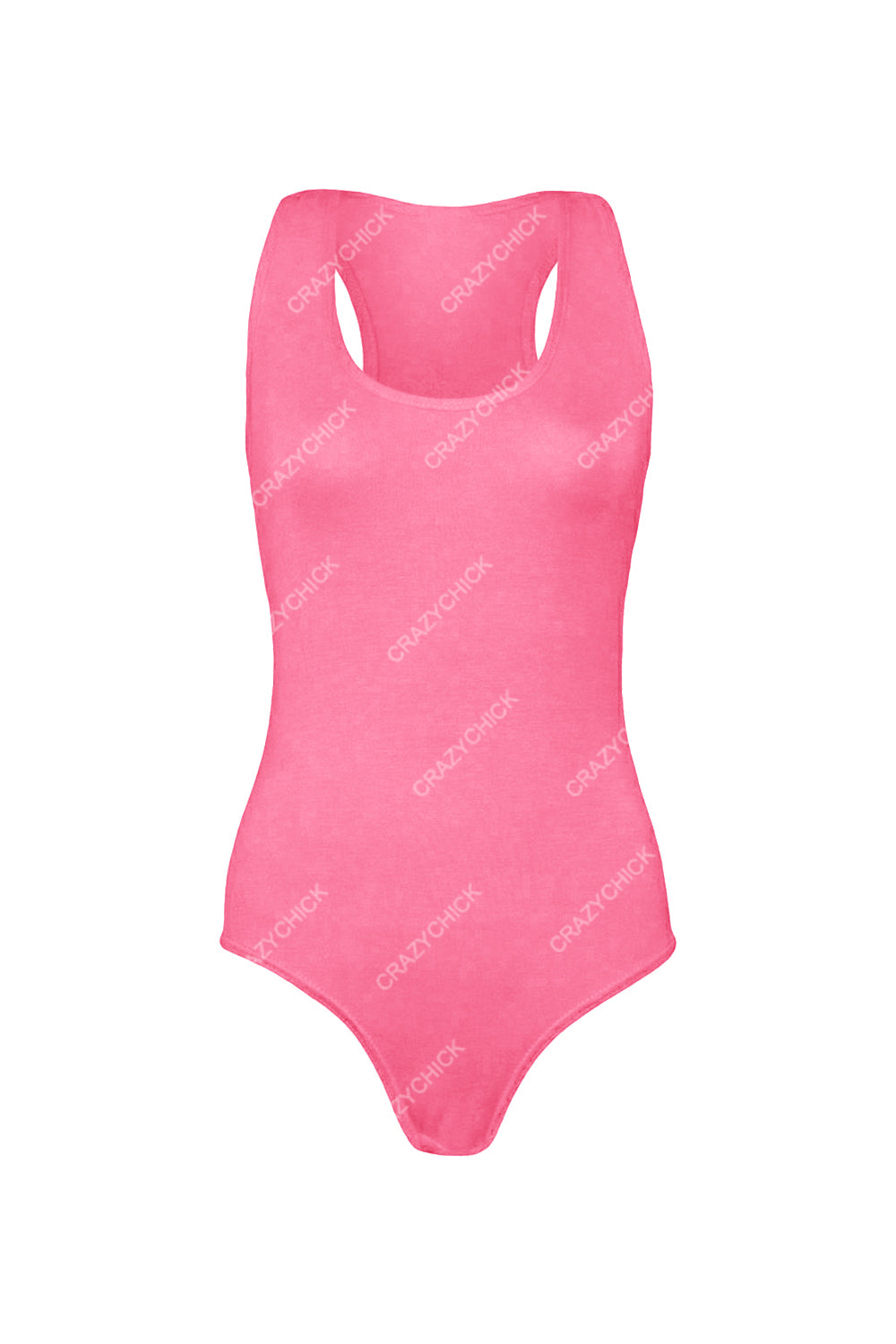 Crazy Chick Women's Microfibre Pink Sleeveless Ladies Leotard-0