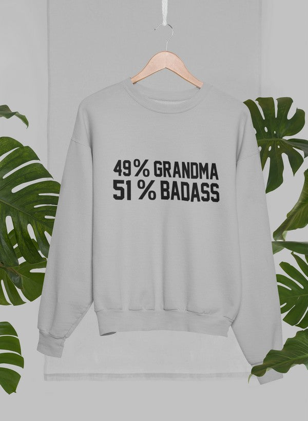 49% Grandma 51% Badass Sweat Shirt-0