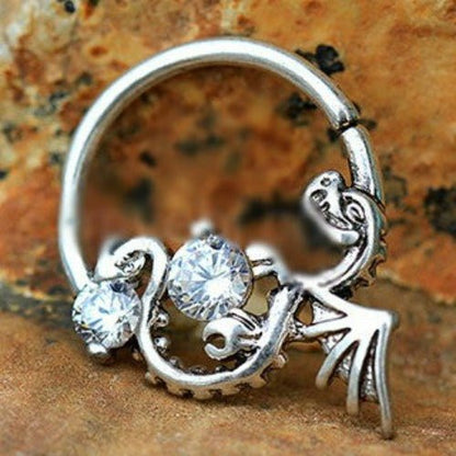 Flying Dragon Annealed Seamless Ring-0