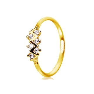 Gold Jeweled Zig-Zag Cartilage Earring / Nose Hoop Ring-3