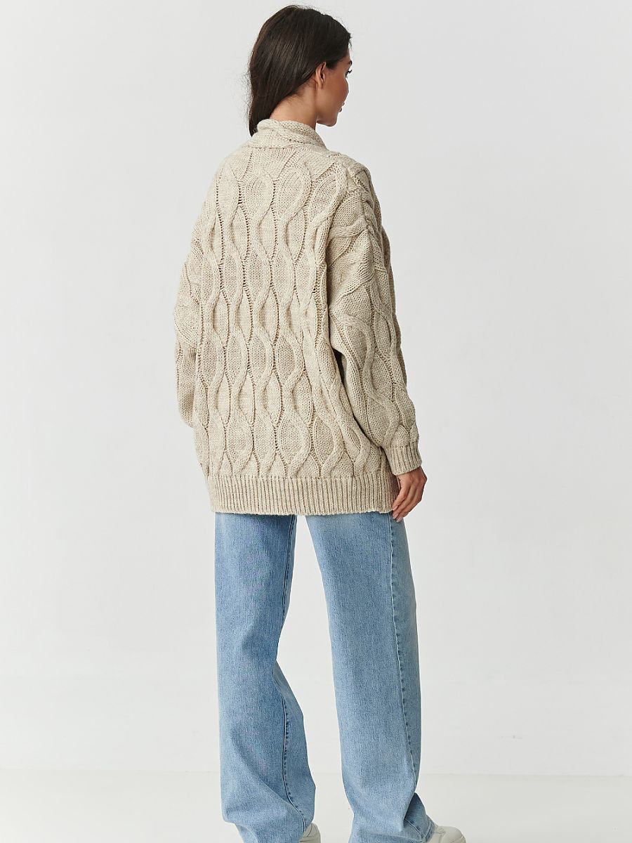 Cardigan model 217409 Makadamia-2
