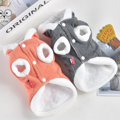 Cute Bunny-Printed Pet Jacket: Keep Your Furry Friend Warm And Stylish!-3