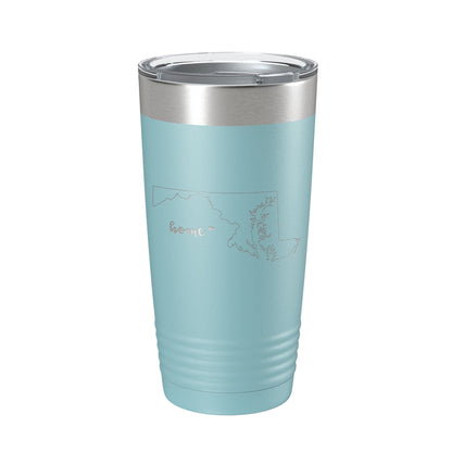 Maryland Tumbler Home State Travel Mug Insulated Laser Engraved Map Coffee Cup 20 oz-13