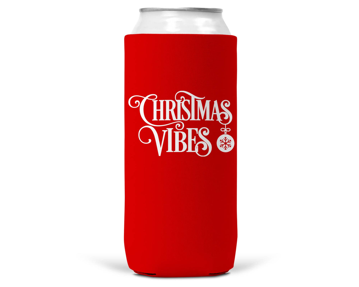 Christmas Vibes Christmas SLIM CAN Coozie 12oz Slim Cans-0