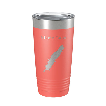 Alamo Lake Map Tumbler Travel Mug Insulated Laser Engraved Coffee Cup Arizona 20 oz-20