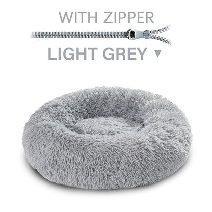 The Snugglepaws Plush Donut Pet Bed: Luxuriously Cozy Haven For Dogs And Cats-3