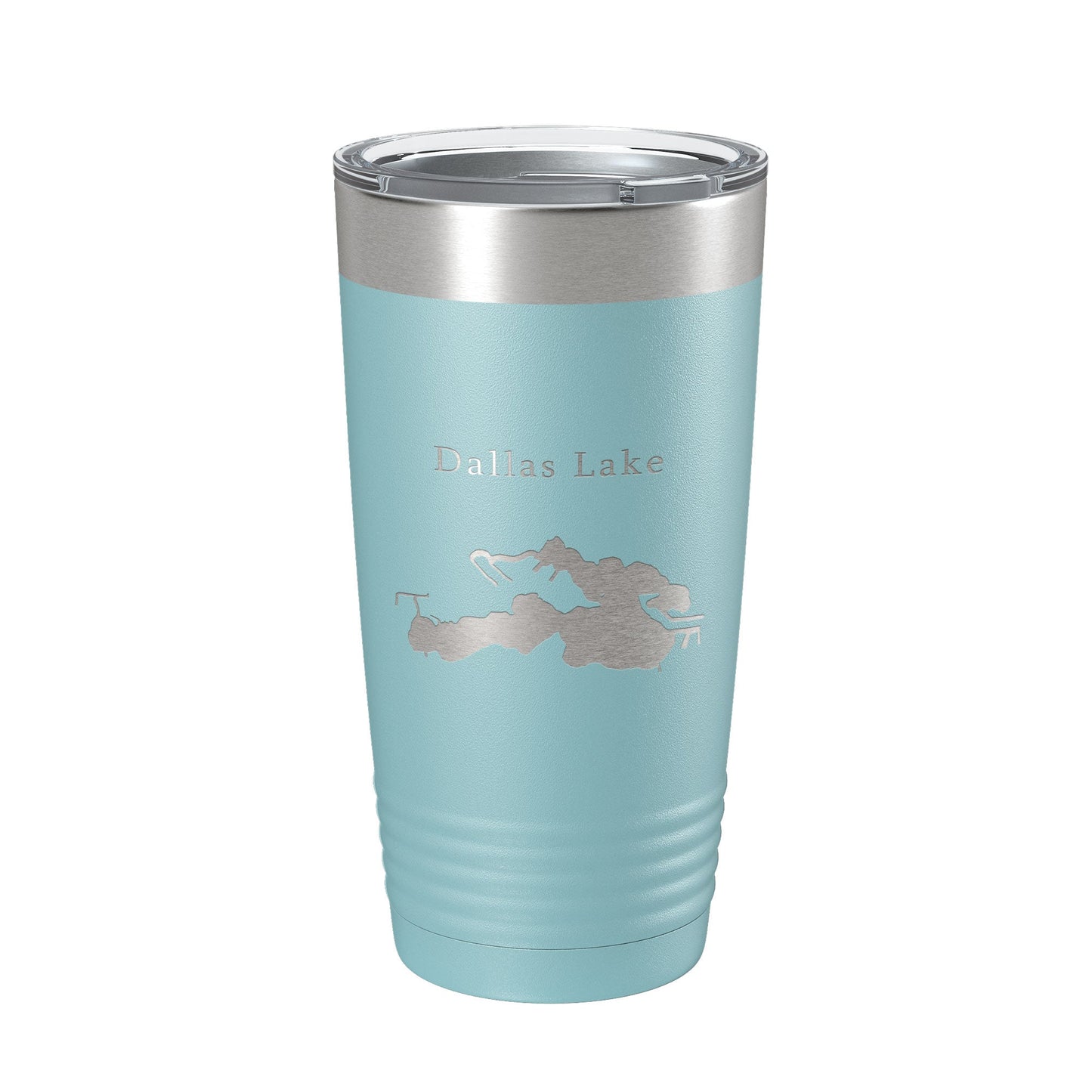 Dallas Lake Map Tumbler Travel Mug Insulated Laser Engraved Coffee Cup Indiana 20 oz-13