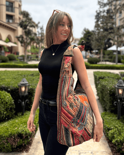 Kathmandu Collection Quilted Patchwork Hobo Bag-4