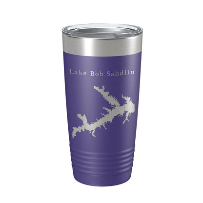 Lake Bob Sandlin Map Tumbler Travel Mug Insulated Laser Engraved Coffee Cup Monticello Reservoir Texas 20 oz-15