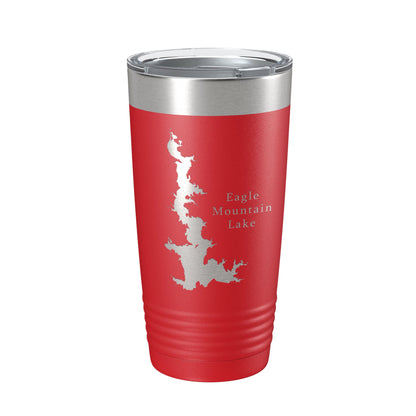 Eagle Mountain Lake Map Tumbler Travel Mug Insulated Laser Engraved Coffee Cup Texas 20 oz-10