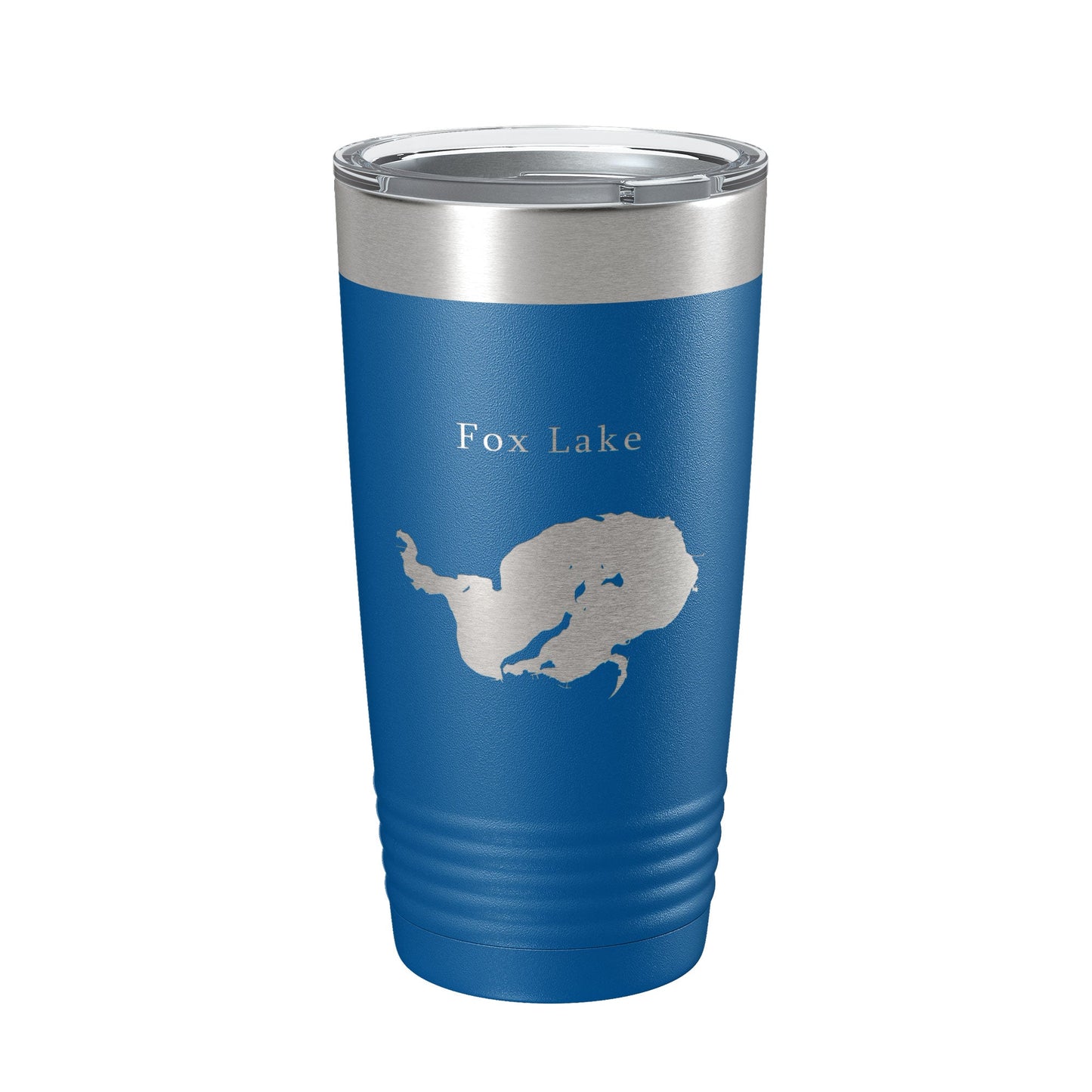 Fox Lake Map Tumbler Travel Mug Insulated Laser Engraved Coffee Cup Wisconsin 20 oz-6