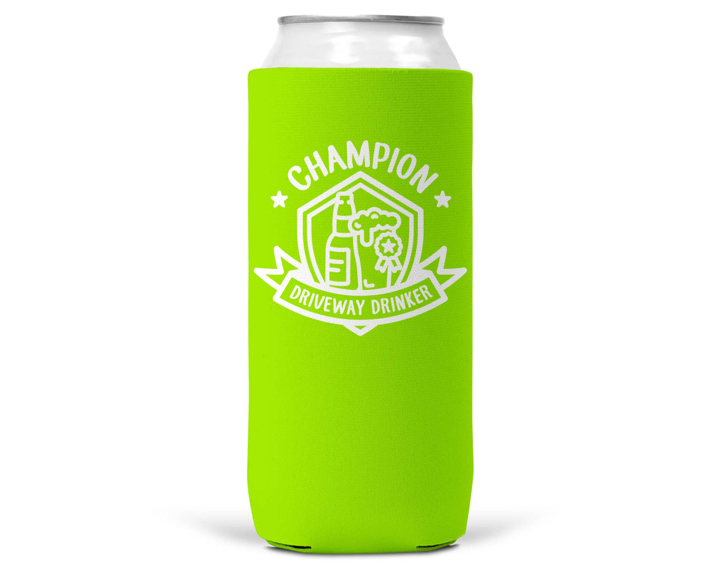 Champion Driveway Drinker SLIM CAN Koozie-4