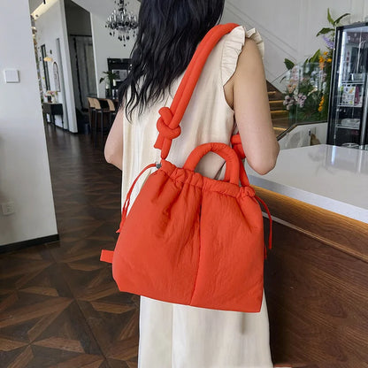 Women's Nylon Drawstring Backpack