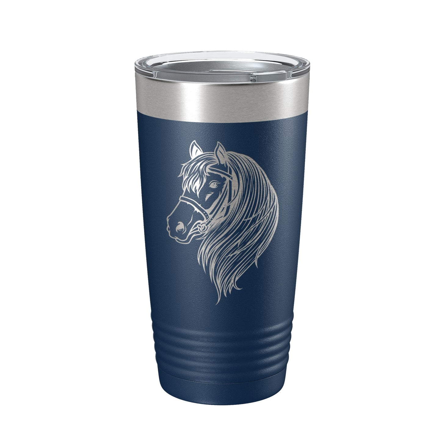 Horse Face Tumbler Horseback Rider Travel Mug Equestrian Gift Insulated Laser Engraved Coffee Cup Horse Lover Farmer 20 oz-2