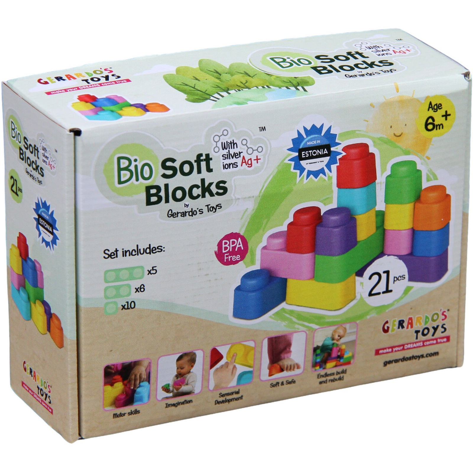 Gerardo's Toys mīksto klucīšu komplekts 21 gab. GT3104 GT3104 (4743345631046) (GT3104)-0