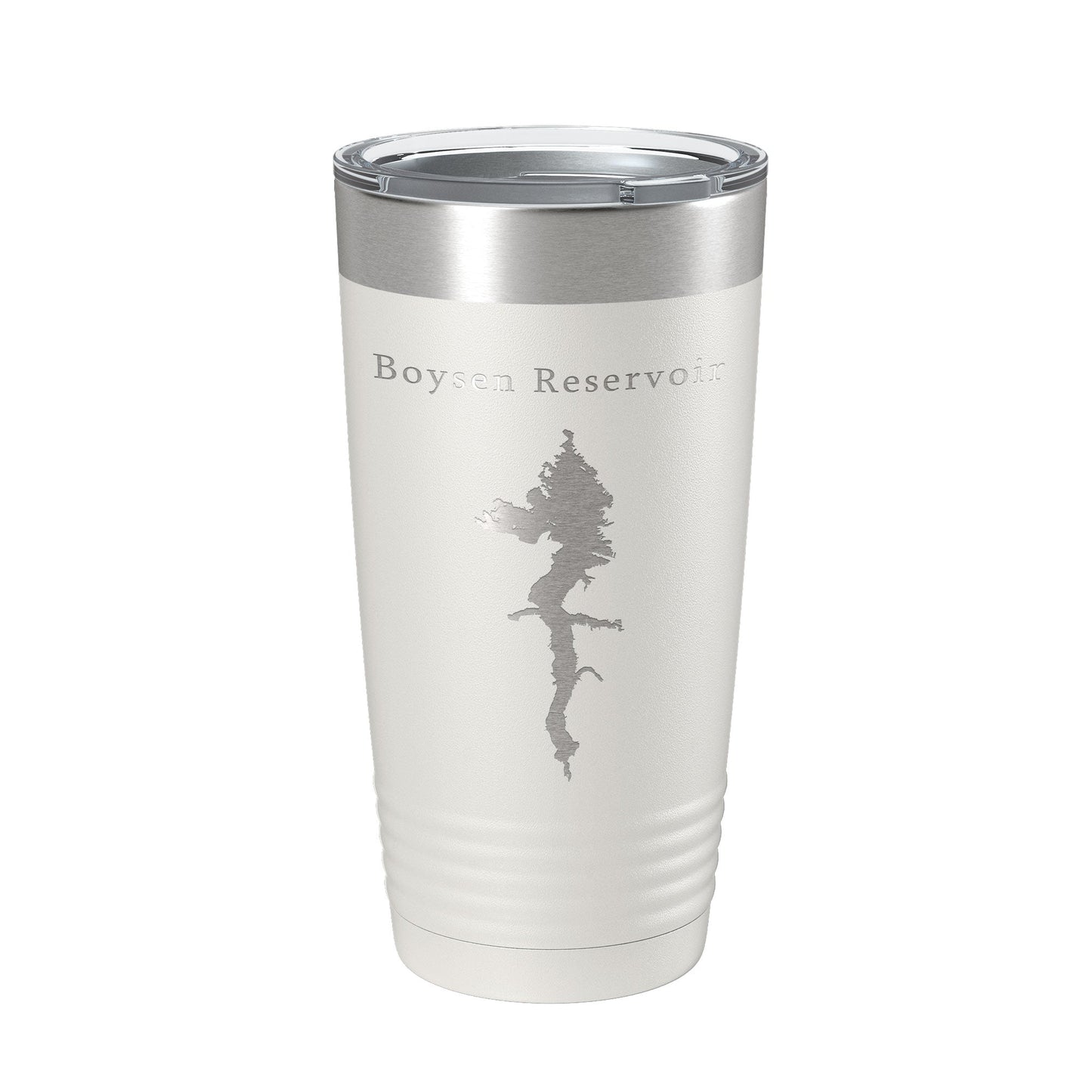 Boysen Reservoir Tumbler Lake Map Travel Mug Insulated Laser Engraved Coffee Cup Wyoming 20 oz-1