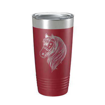 Horse Face Tumbler Horseback Rider Travel Mug Equestrian Gift Insulated Laser Engraved Coffee Cup Horse Lover Farmer 20 oz-18