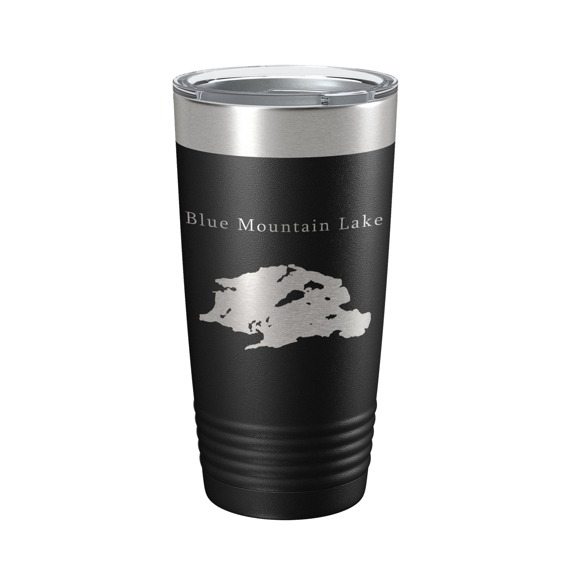 Blue Mountain Lake Map Tumbler Travel Mug Insulated Laser Engraved Coffee Cup New York 20 oz-5