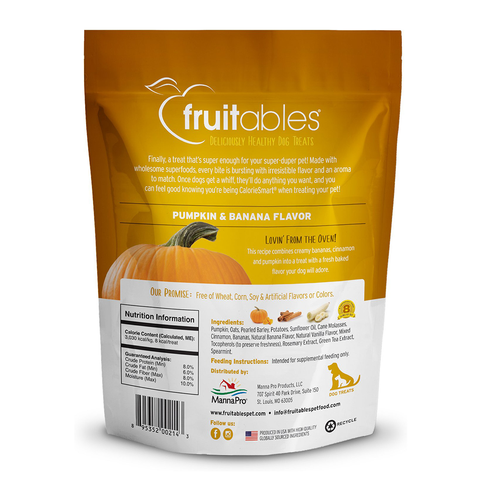 Fruitables Pumpkin & Banana Mix Dog Treats (8x7 Oz)-6