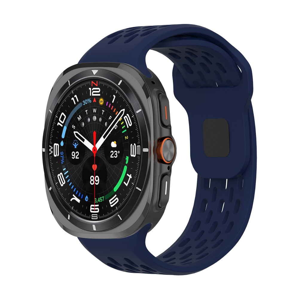 Galaxy Watch 7 Ultra lyukacsos mágneses szil. óraszíj,24mm,S.kék (CEL-STRAPPWATCH7U-BL)-0