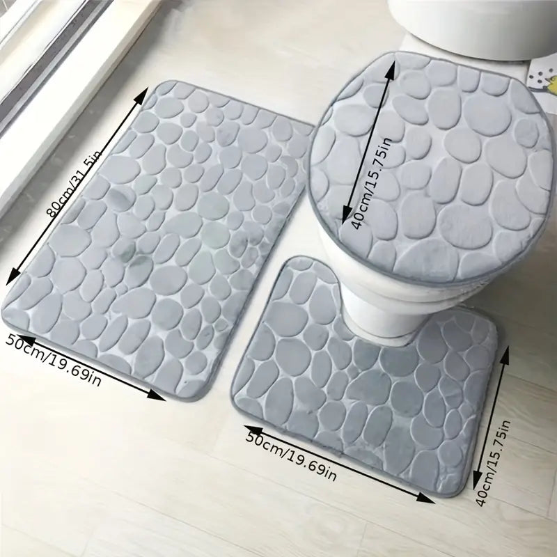 NNETM 3pcs Ultra Soft Bathroom Rugs Bliss-2