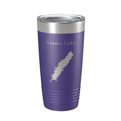 Alamo Lake Map Tumbler Travel Mug Insulated Laser Engraved Coffee Cup Arizona 20 oz-15