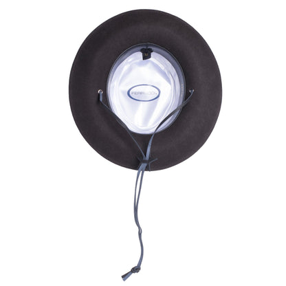 Dark Brown Wide Brim Fedora - Earp-2