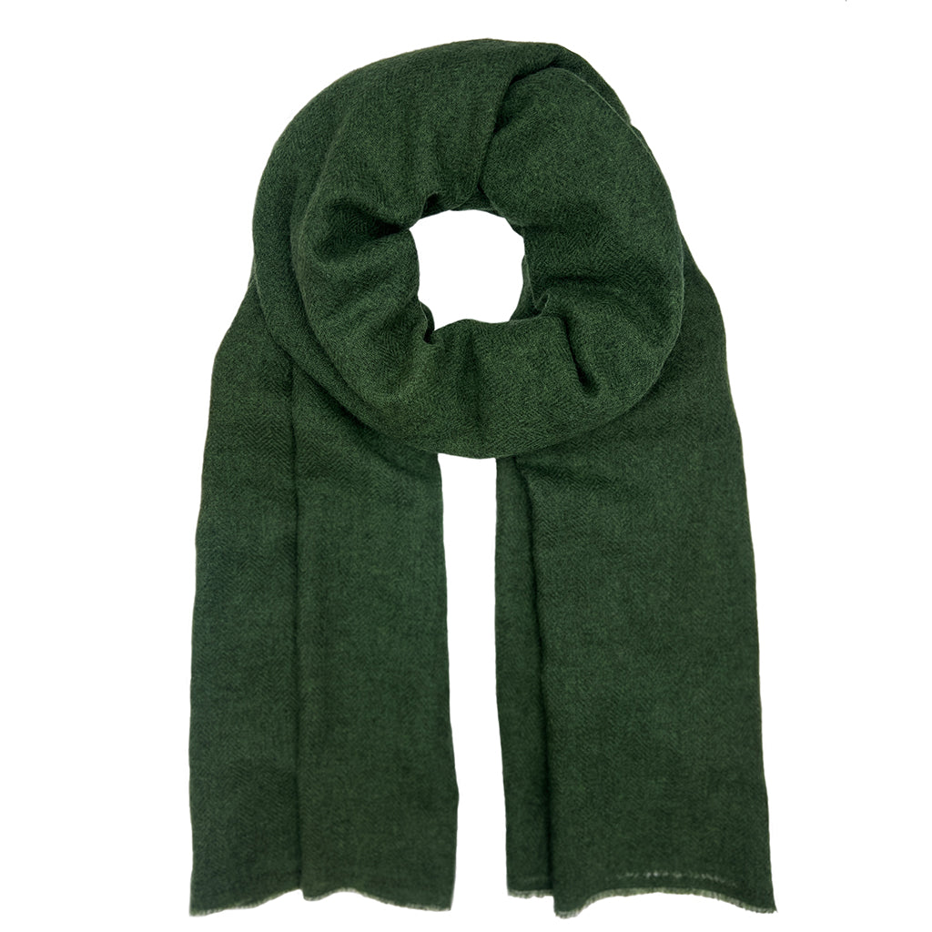 Forest Green Handloom Cashmere Scarf-0
