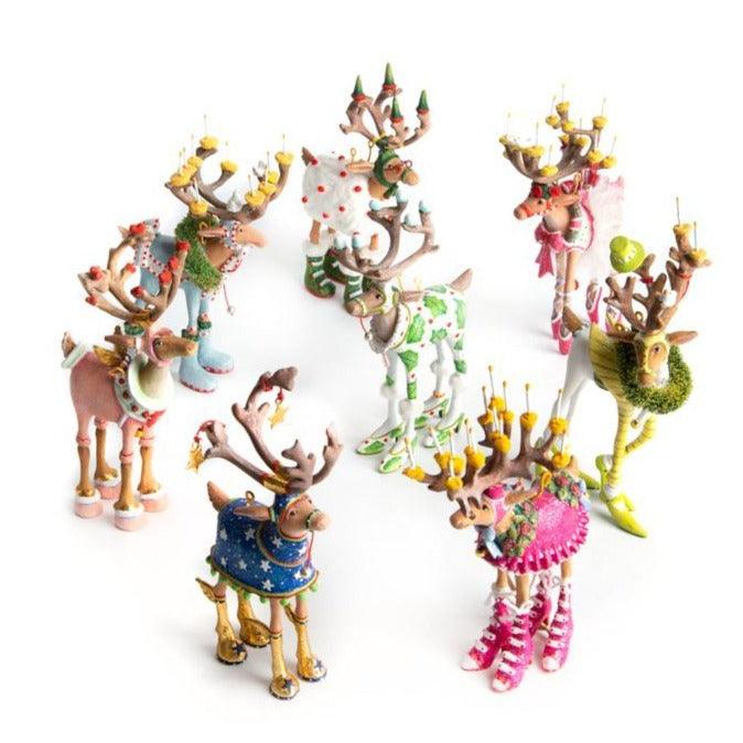 Dash Away Mini Reindeer Ornament Set/8 by Patience Brewster-0