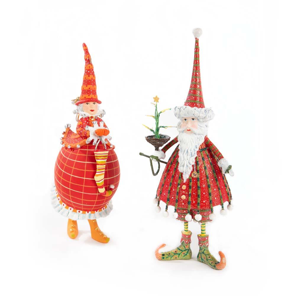 Dash Away Red Mrs. Santa Ornament by Patience Brewster-2