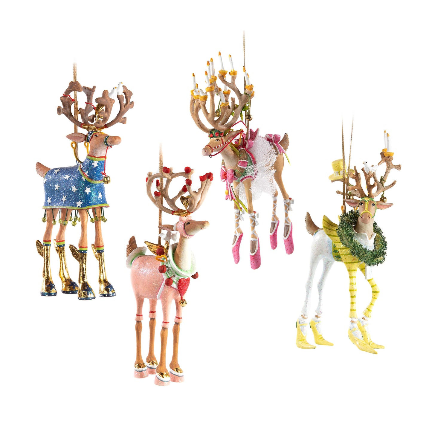 Dash Away Reindeer Ornament Set-B by Patience Brewster-0