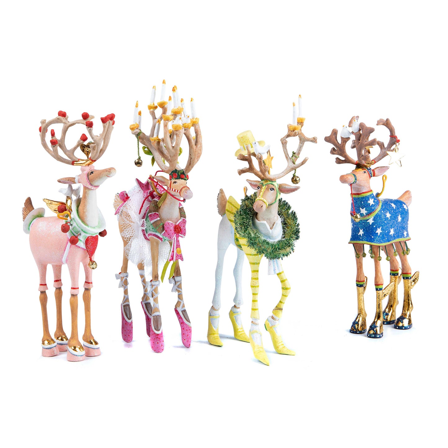Dash Away Reindeer Ornament Set-B by Patience Brewster-1