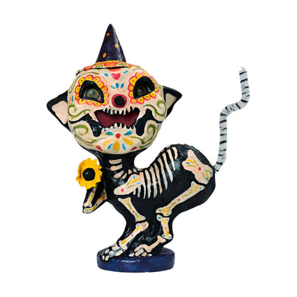 Day of the Dead Kitty Luminary Figure by Jorge de Rojas-0