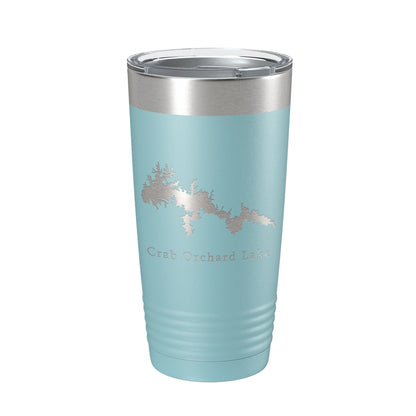 Crab Orchard Lake Map Tumbler Travel Mug Insulated Laser Engraved Coffee Cup Illinois 20 oz-13