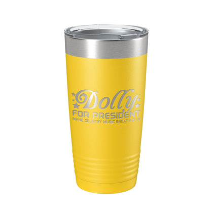 Dolly For President Tumbler Travel Mug Insulated Laser Engraved Parton Gift Coffee Cup 20 oz-19