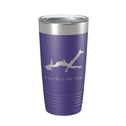 Lake Wee-Ma-Tuk Map Tumbler Travel Mug Insulated Laser Engraved Coffee Cup Illinois 20 oz-15