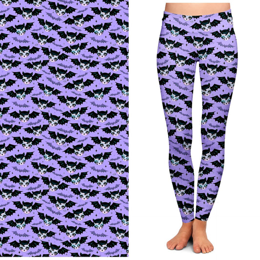 "Battylicious" Leggings by Miss Fluff x Lipstick & Chrome PURPLE-0