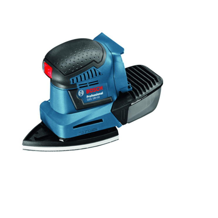 Bosch GSS 18V-10 Professional Excentrická brúska 22000 OPM Čierna, Modrá, Červená (06019D0200)-0