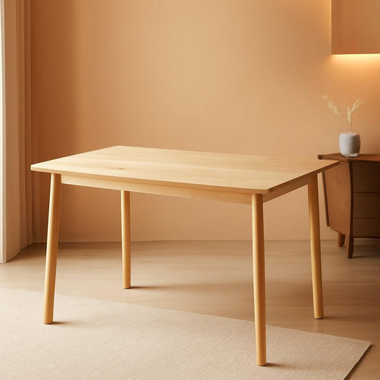 Solid Wood Dining Table 47.2 Inches Mid Century Modern-0