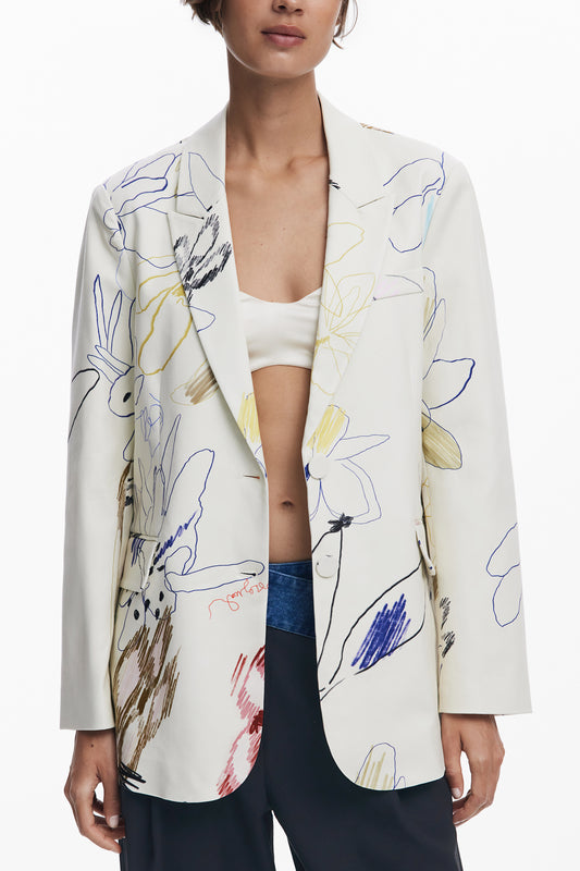 DESIGUAL CLASSIC WOMEN'S WHITE JACKET-0