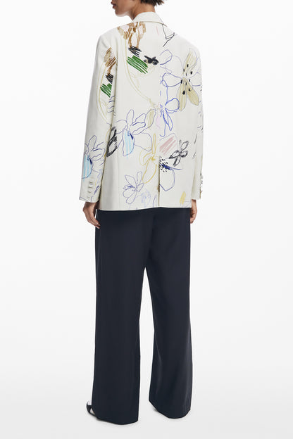 DESIGUAL CLASSIC WOMEN'S WHITE JACKET-1