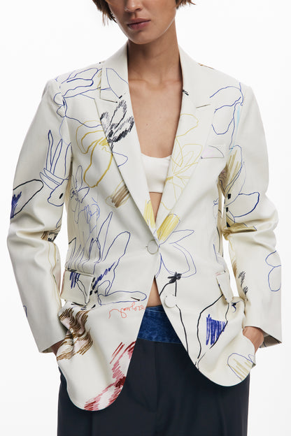 DESIGUAL CLASSIC WOMEN'S WHITE JACKET-2