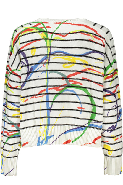 DESIGUAL WHITE WOMEN'S SWEATER-1