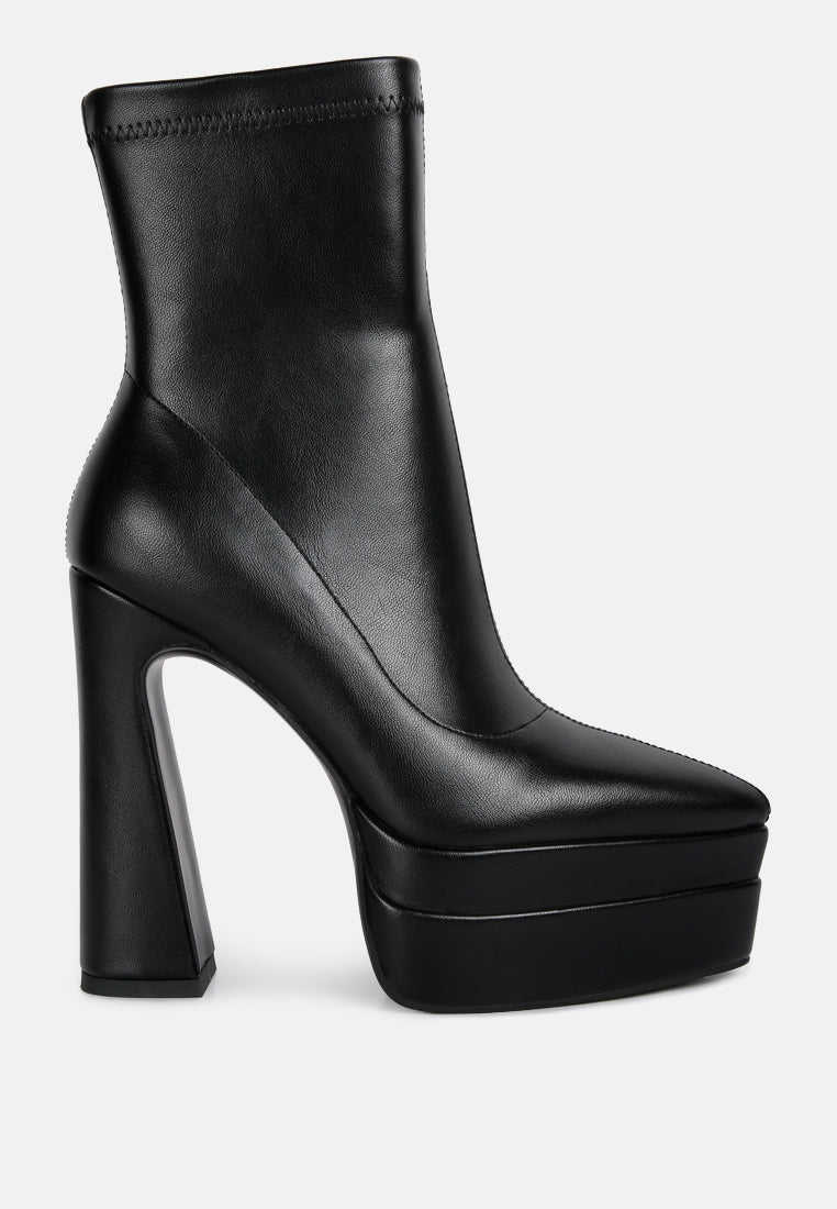Dextra High Platform Ankle Boots-5