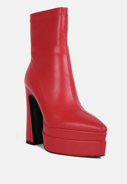 Dextra High Platform Ankle Boots-3