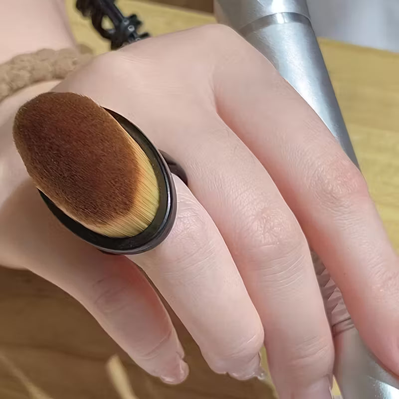 Dust Remover Brushes Ring-Shaped Manicure & Pedicure Tool with Soft Bristles-3