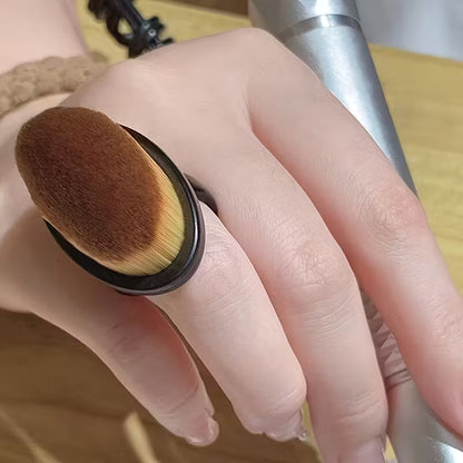 Dust Remover Brushes Ring-Shaped Manicure & Pedicure Tool with Soft Bristles-3