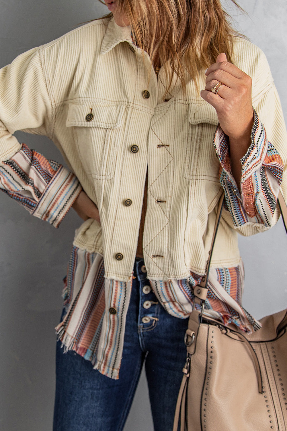 Lyla Button Up Corduroy Jacket-2