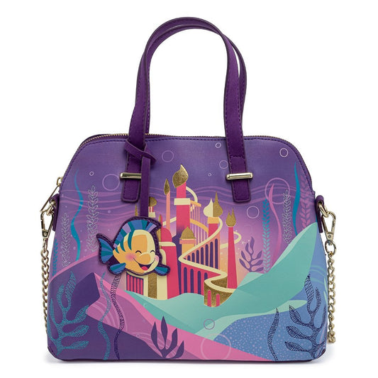 Disney The Little Mermaid Ariel Castle Crossbody Purse Bag-0