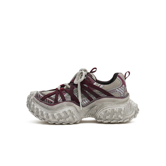 Distressed Platform Casual Sneakers-0